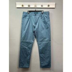 Perry Ellis Slim Fit Stretch Chinos Pants Blue Mens 38x32 Casual Office NEW